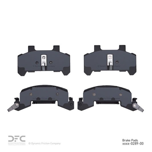 Back View of Front Disc Brake Pad Set DYNAMIC 1551-0289-00