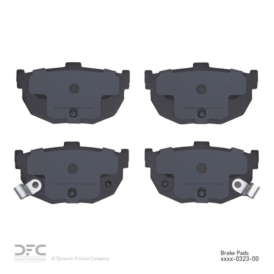 Back View of Rear Disc Brake Pad Set DYNAMIC 1551-0323-00