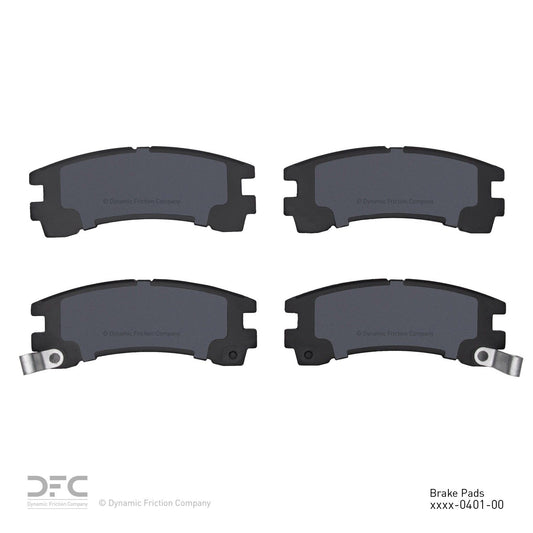 Back View of Rear Disc Brake Pad Set DYNAMIC 1551-0401-00