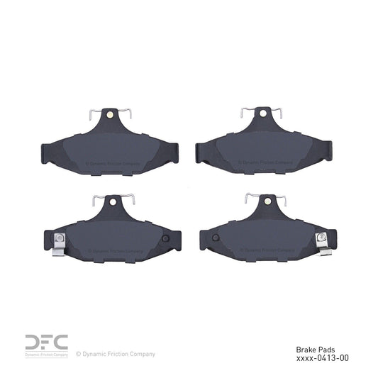 Back View of Rear Disc Brake Pad Set DYNAMIC 1551-0413-00