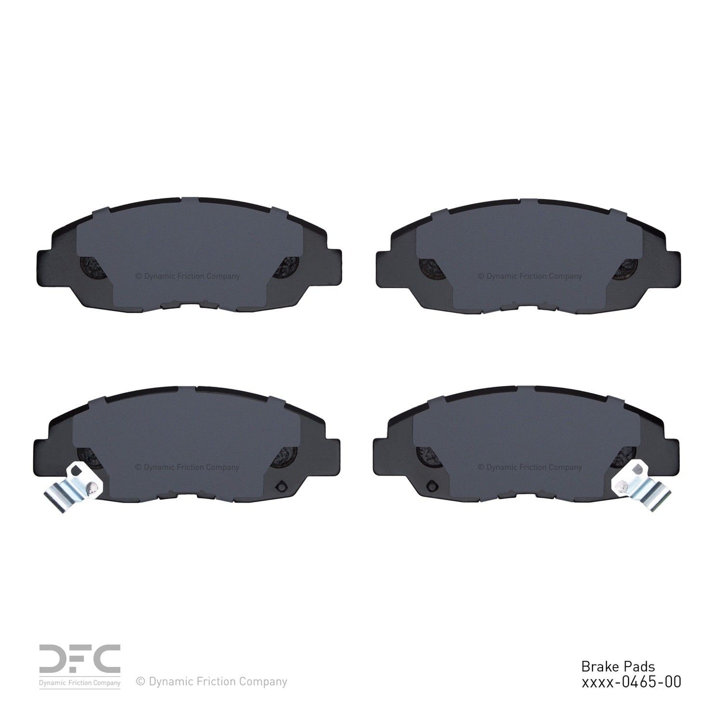 Back View of Front Disc Brake Pad Set DYNAMIC 1551-0465-00