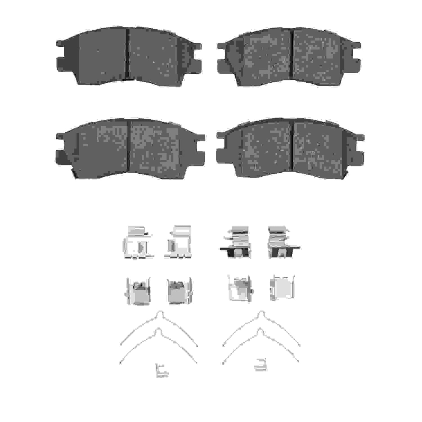 Front View of Front Disc Brake Pad Set DYNAMIC 1551-0476-01