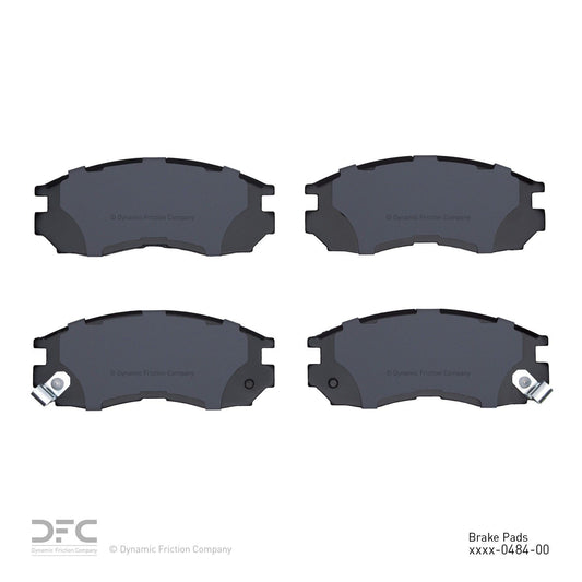 Back View of Front Disc Brake Pad Set DYNAMIC 1551-0484-00