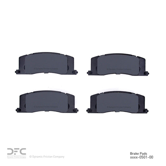 Back View of Rear Disc Brake Pad Set DYNAMIC 1551-0501-00