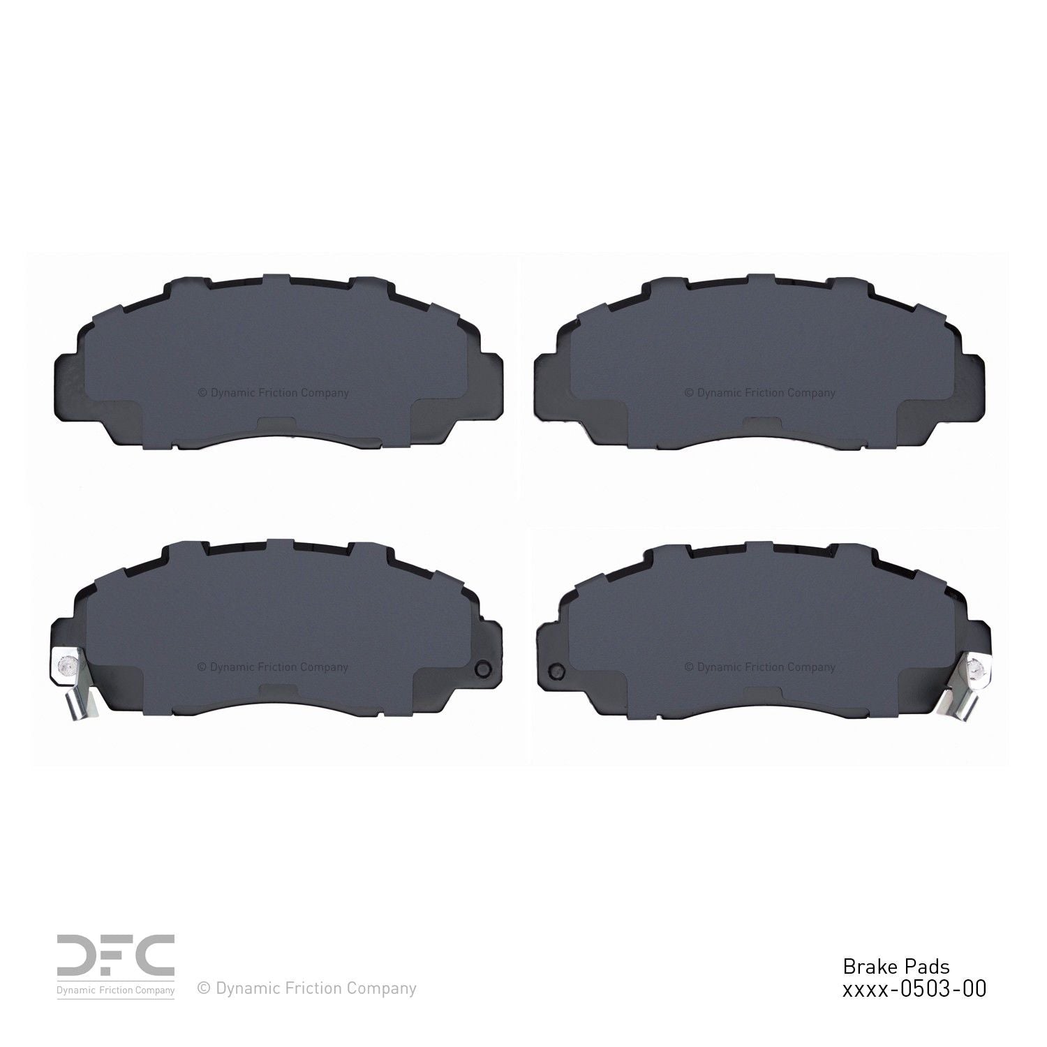 Back View of Front Disc Brake Pad Set DYNAMIC 1551-0503-00