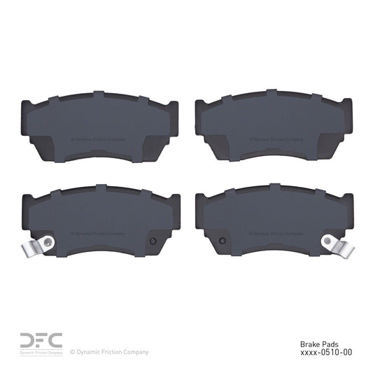 Back View of Front Disc Brake Pad Set DYNAMIC 1551-0510-00