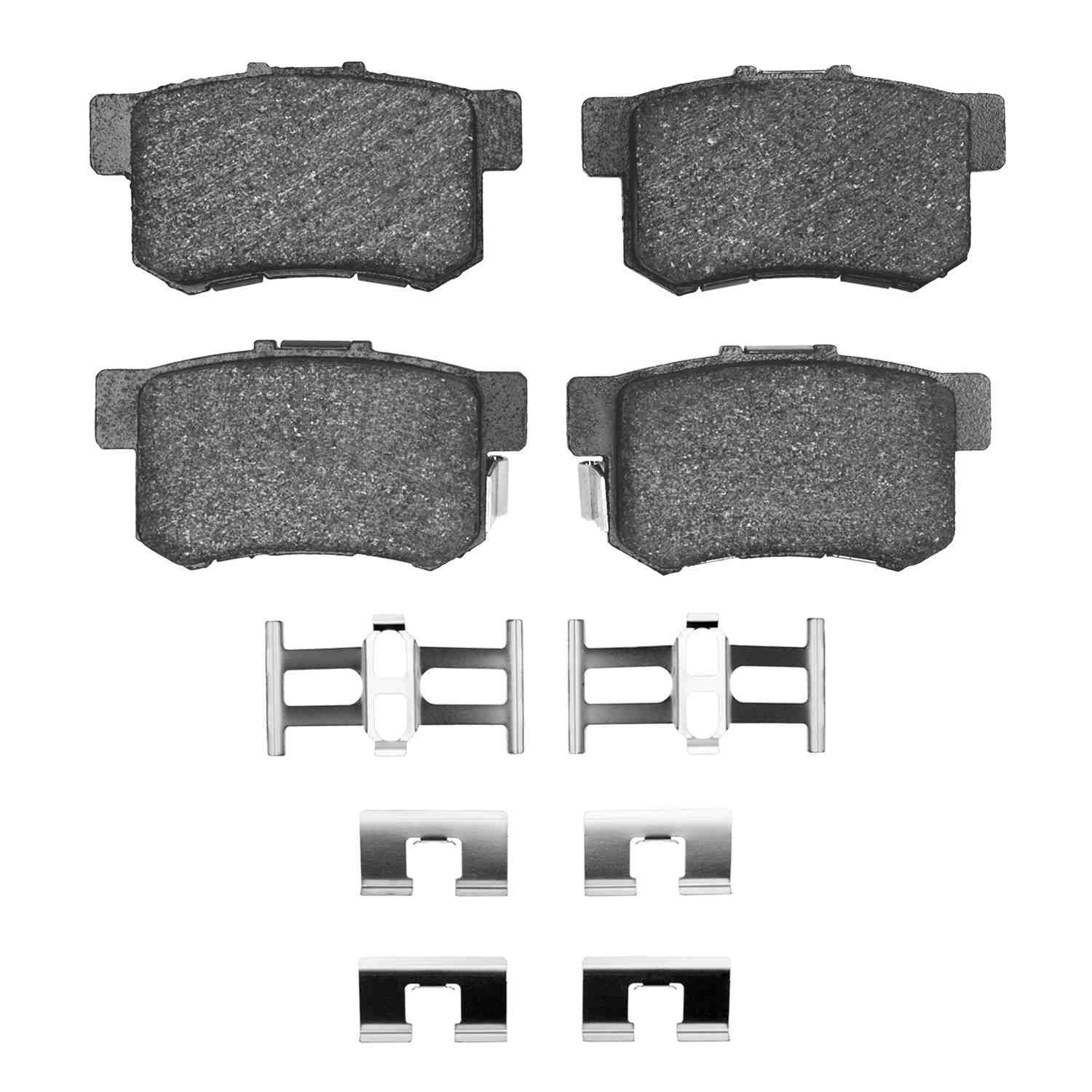 Front View of Rear Disc Brake Pad Set DYNAMIC 1551-0536-01