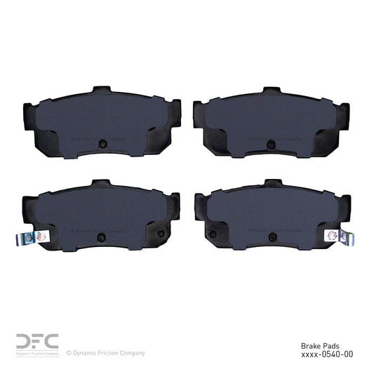 Back View of Rear Disc Brake Pad Set DYNAMIC 1551-0540-00