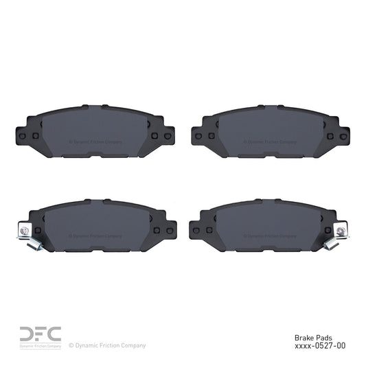 Back View of Rear Disc Brake Pad Set DYNAMIC 1551-0572-00