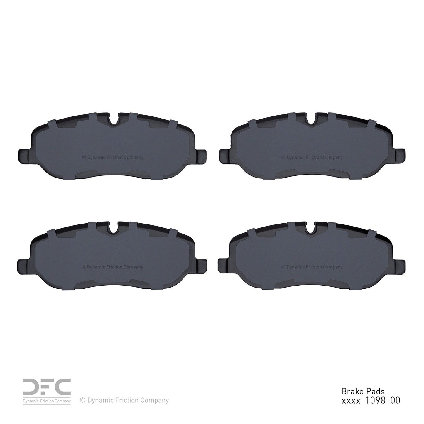 Back View of Front Disc Brake Pad Set DYNAMIC 1551-1098-00