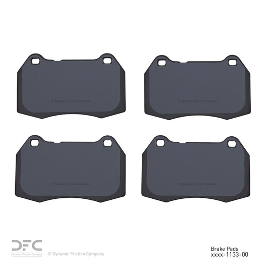 Back View of Front Disc Brake Pad Set DYNAMIC 1551-1133-00