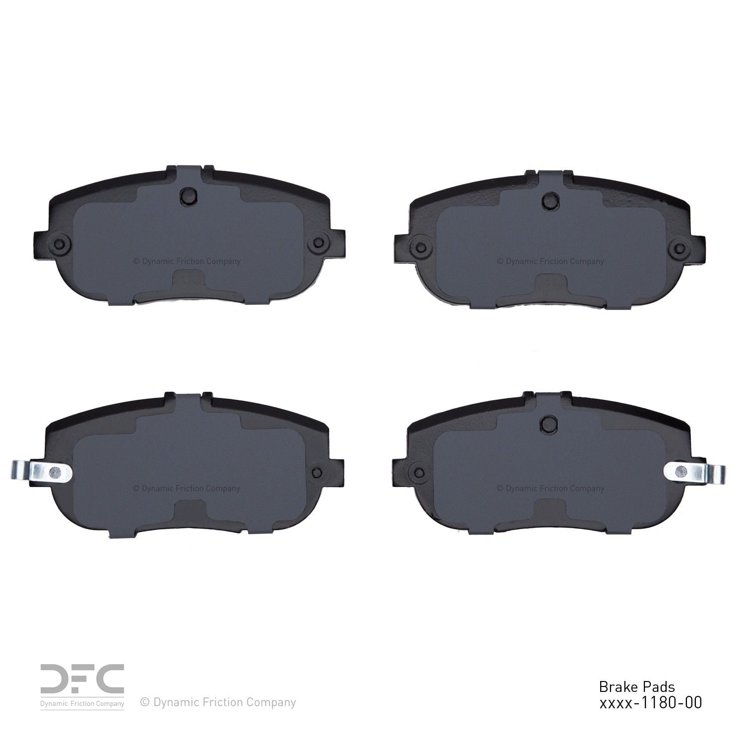 Back View of Rear Disc Brake Pad Set DYNAMIC 1551-1180-00