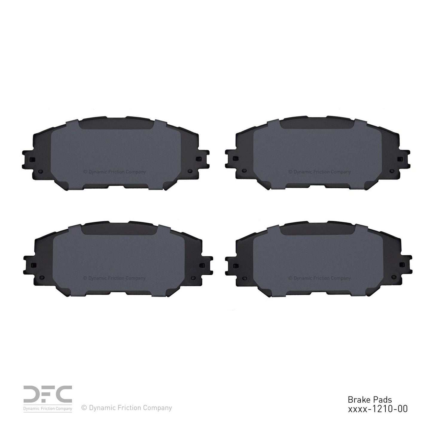 Back View of Front Disc Brake Pad Set DYNAMIC 1551-1210-00