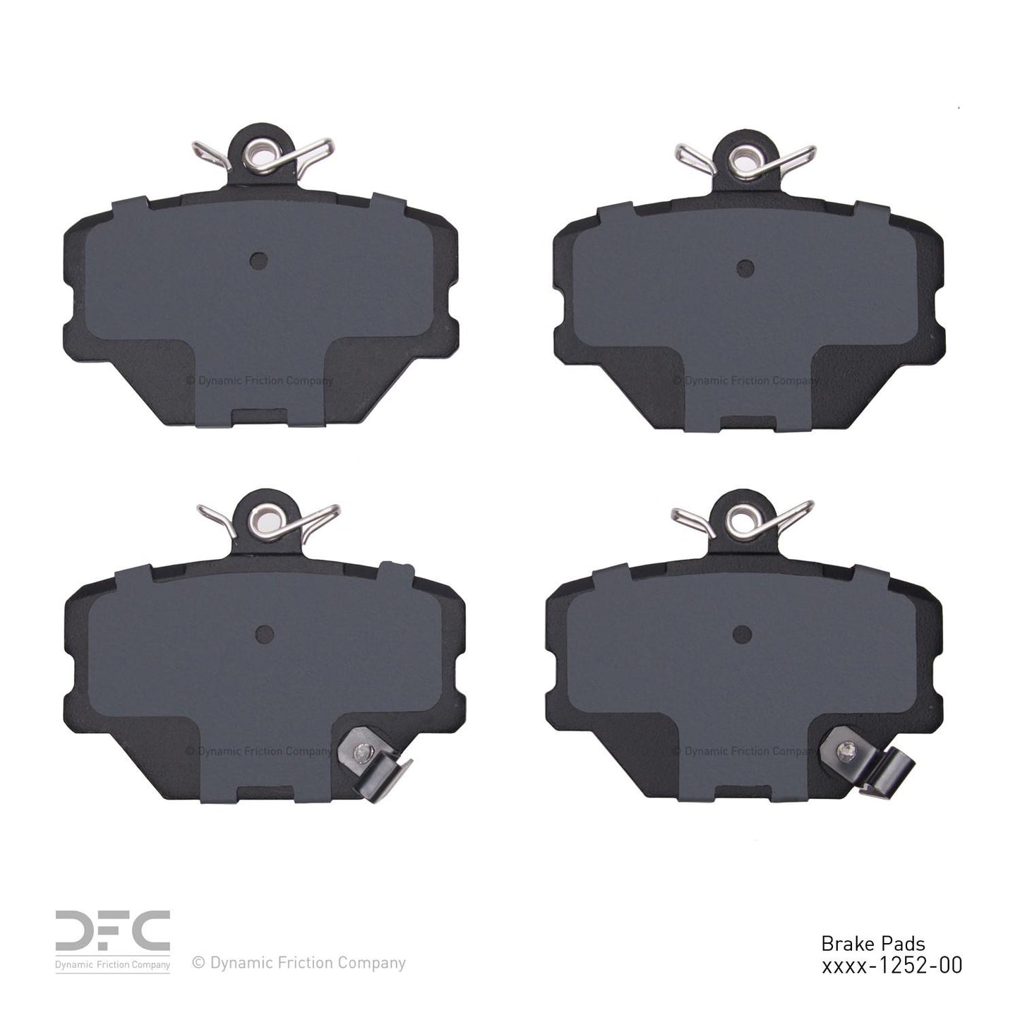 Back View of Front Disc Brake Pad Set DYNAMIC 1551-1252-00