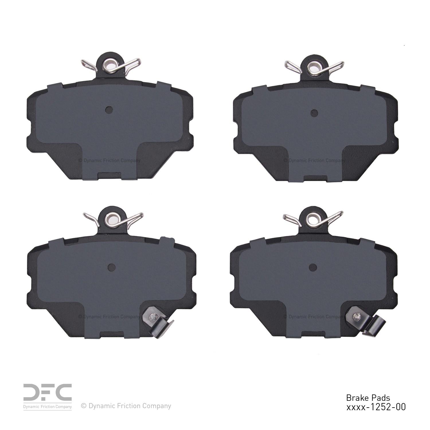 Back View of Front Disc Brake Pad Set DYNAMIC 1551-1252-00