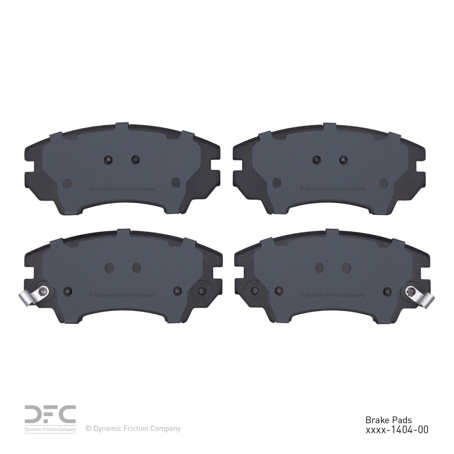 Back View of Front Disc Brake Pad Set DYNAMIC 1551-1404-00