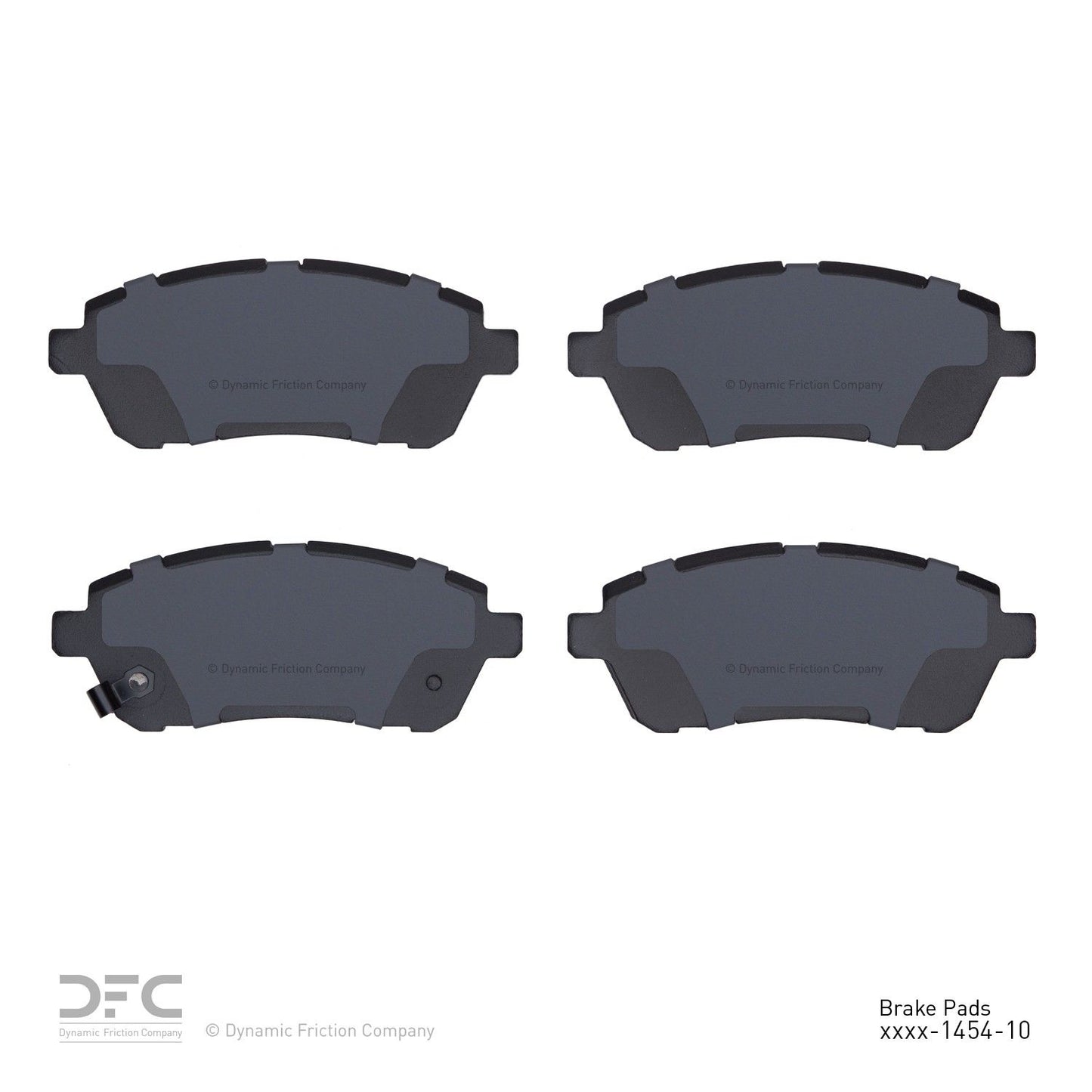 Back View of Front Disc Brake Pad Set DYNAMIC 1551-1454-10