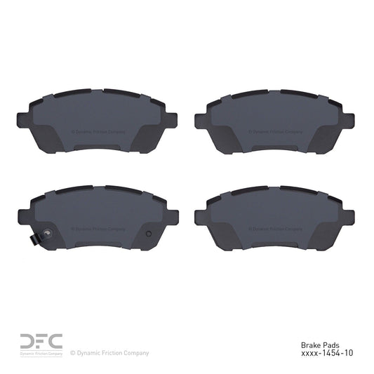 Back View of Front Disc Brake Pad Set DYNAMIC 1551-1454-10