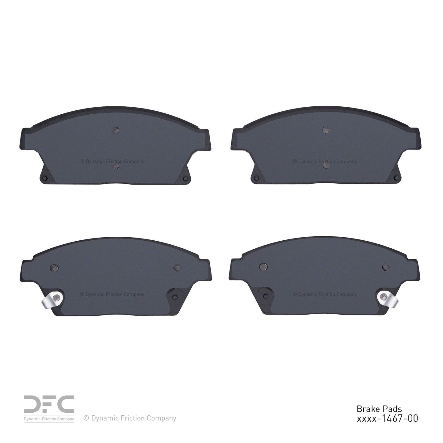 Back View of Front Disc Brake Pad Set DYNAMIC 1551-1467-00