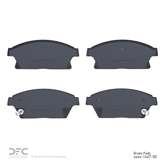 Back View of Front Disc Brake Pad Set DYNAMIC 1551-1467-00