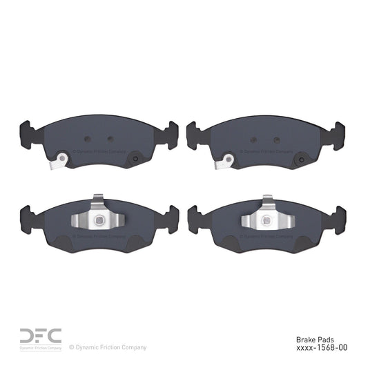 Back View of Front Disc Brake Pad Set DYNAMIC 1551-1568-00