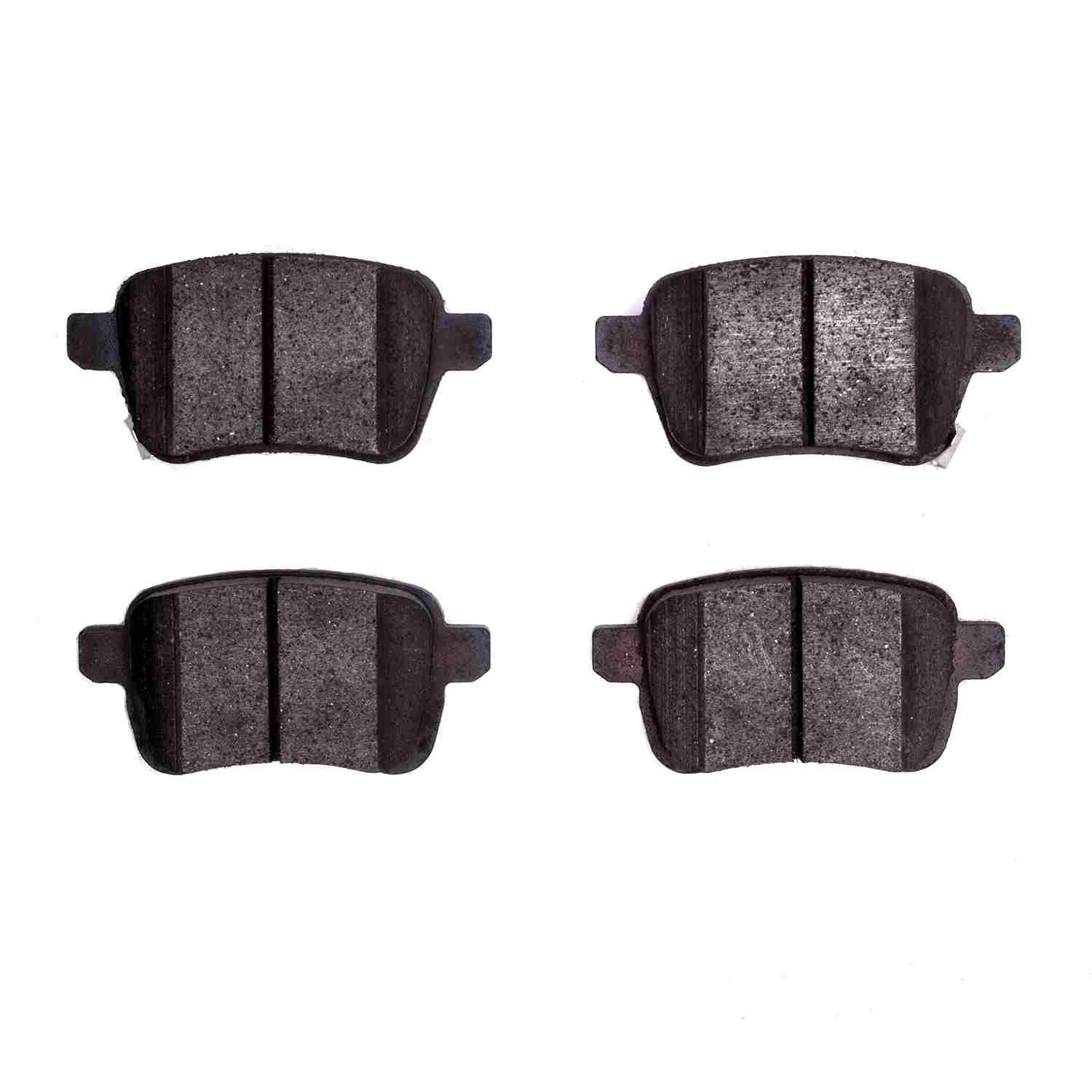 Front View of Rear Disc Brake Pad Set DYNAMIC 1551-1722-00