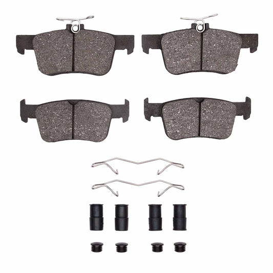 Front View of Rear Disc Brake Pad Set DYNAMIC 1551-2102-01