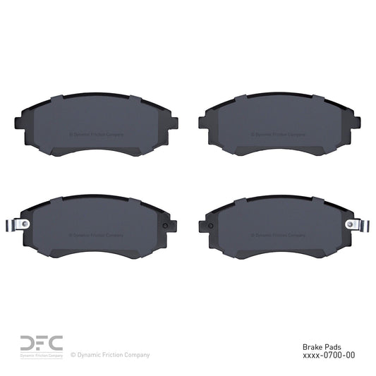 Back View of Front Disc Brake Pad Set DYNAMIC 1552-0700-00