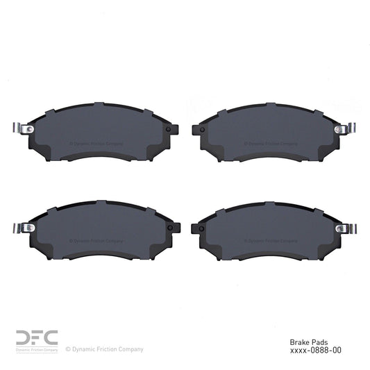 Back View of Front Disc Brake Pad Set DYNAMIC 1552-0888-00