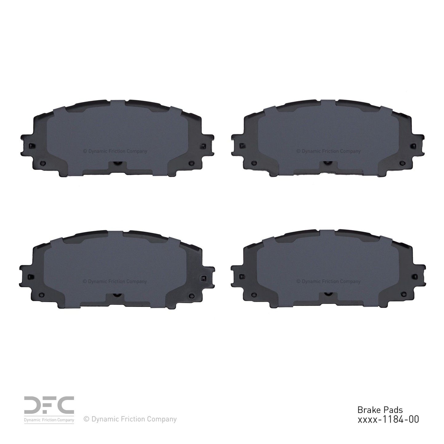 Back View of Front Disc Brake Pad Set DYNAMIC 1552-1184-00