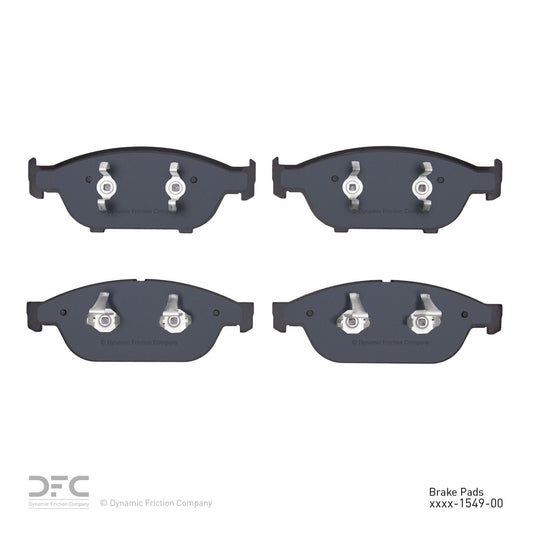 Back View of Front Disc Brake Pad Set DYNAMIC 1552-1549-00