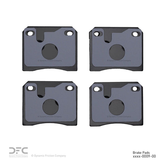 Back View of Rear Disc Brake Pad Set DYNAMIC 1600-0009-00