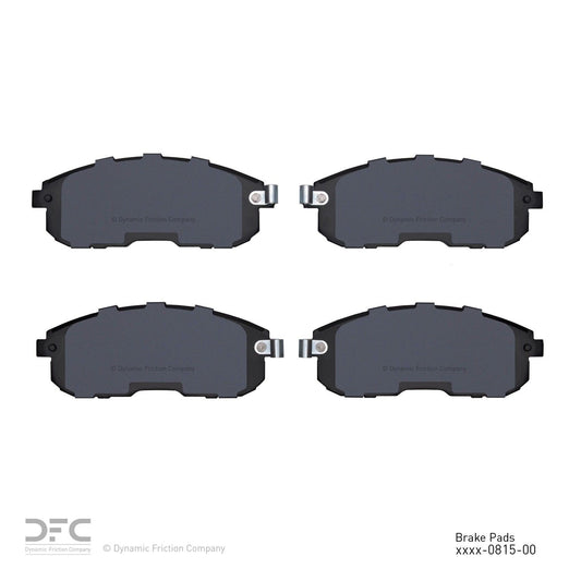 Back View of Front Disc Brake Pad Set DYNAMIC 1600-0815-00