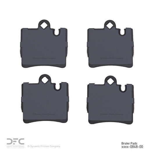 Back View of Rear Disc Brake Pad Set DYNAMIC 1600-0848-00