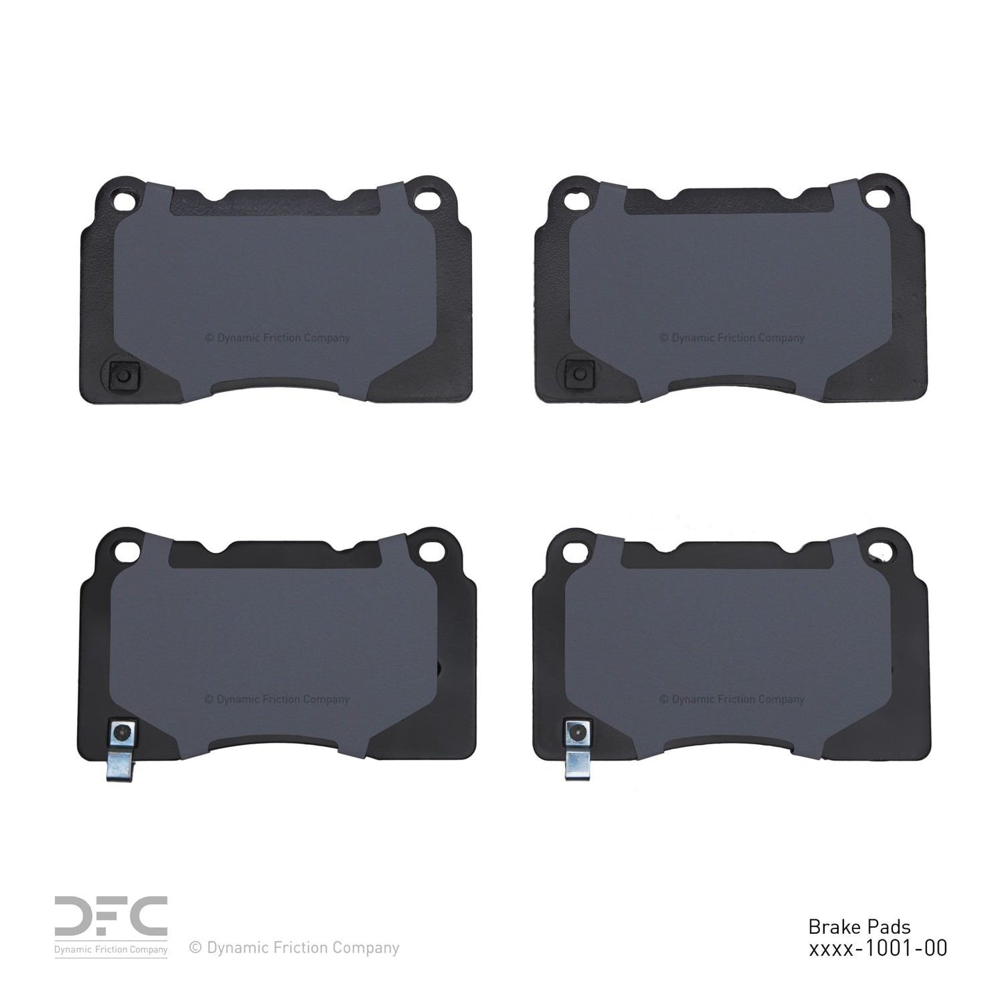 Back View of Front Disc Brake Pad Set DYNAMIC 1600-1001-00