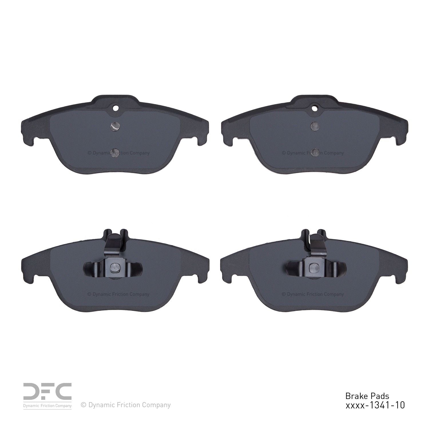 Back View of Rear Disc Brake Pad Set DYNAMIC 1600-1341-10