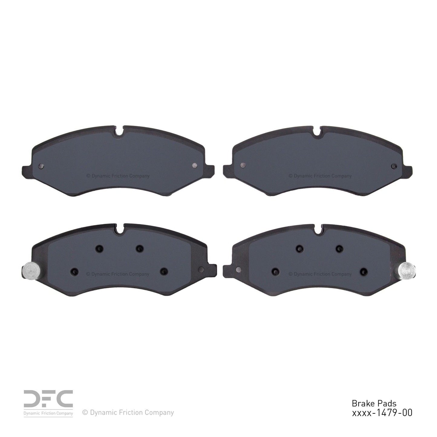 Back View of Front Disc Brake Pad Set DYNAMIC 1600-1479-00