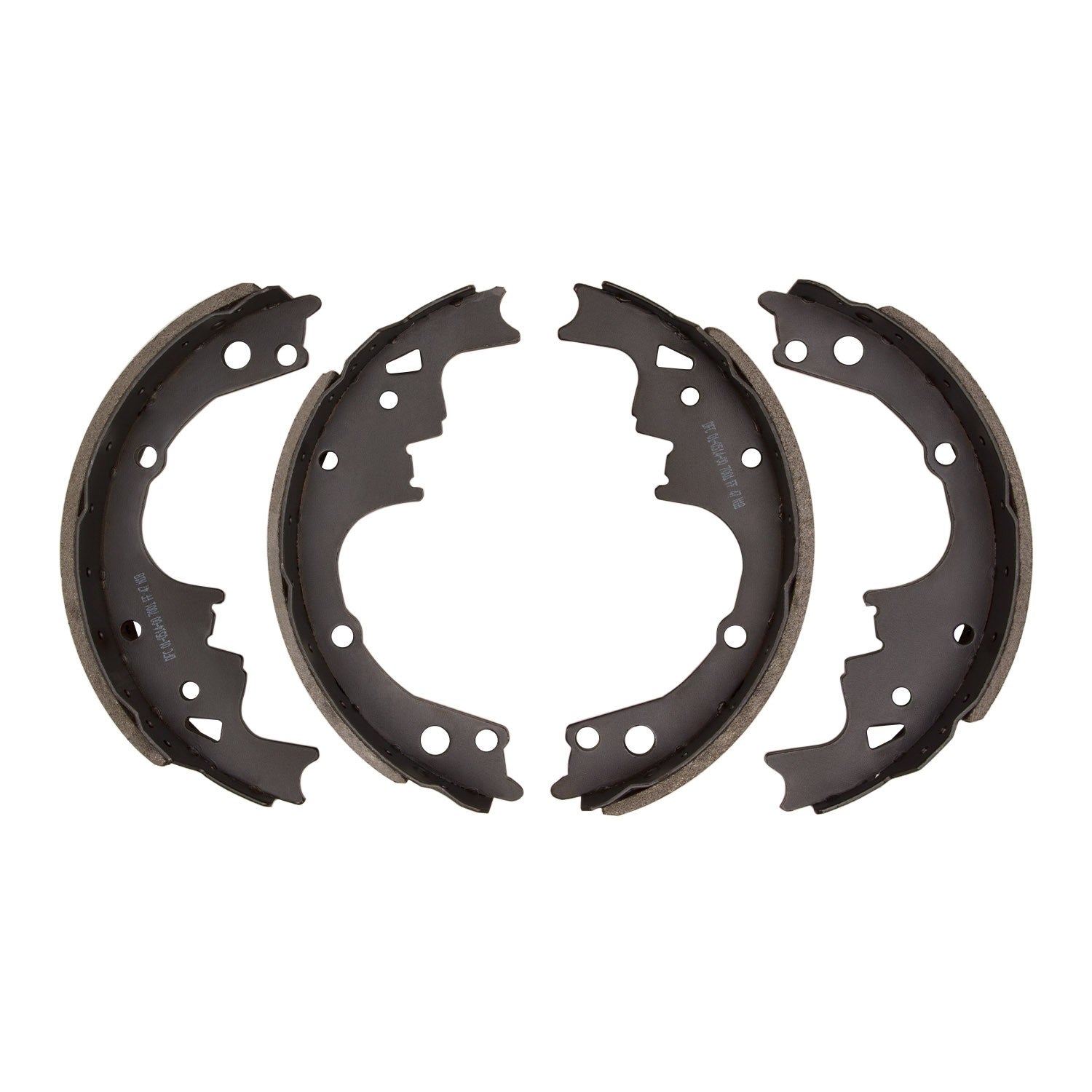 Front View of Rear Drum Brake Shoe DYNAMIC 1901-0514-00