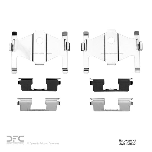 Top View of Rear Disc Brake Hardware Kit DYNAMIC 340-03032