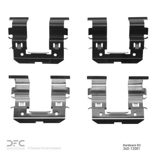 Top View of Rear Disc Brake Hardware Kit DYNAMIC 340-13001