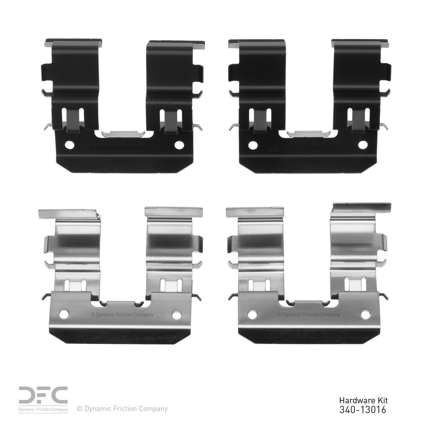 Top View of Rear Disc Brake Hardware Kit DYNAMIC 340-13016