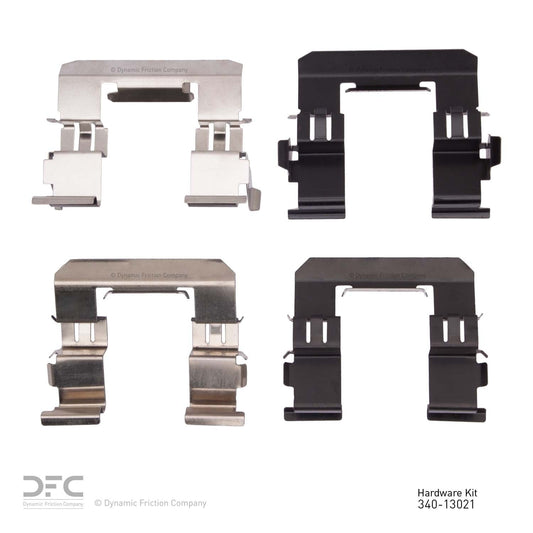 Top View of Front Disc Brake Hardware Kit DYNAMIC 340-13021