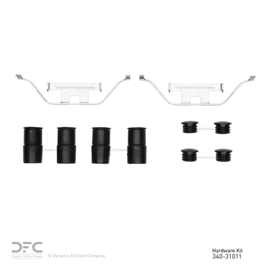 Top View of Rear Disc Brake Hardware Kit DYNAMIC 340-31011