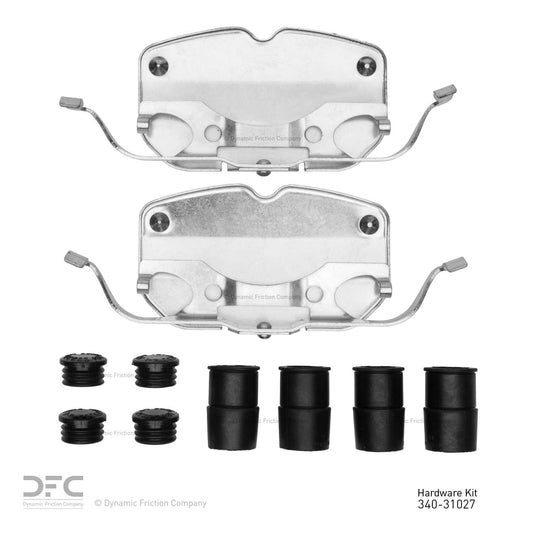 Top View of Front Disc Brake Hardware Kit DYNAMIC 340-31027