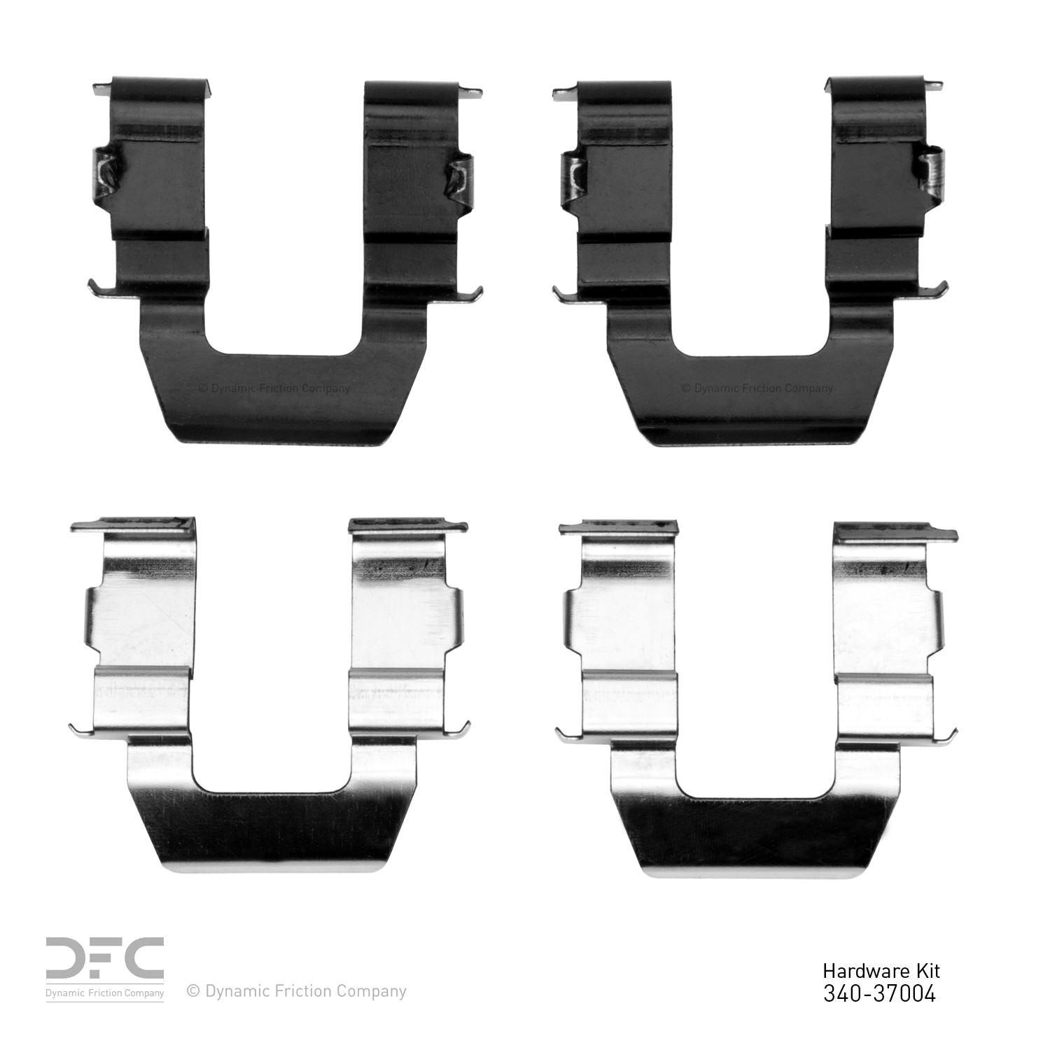 Top View of Rear Disc Brake Hardware Kit DYNAMIC 340-37004