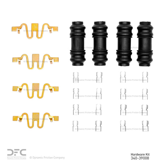 Top View of Rear Disc Brake Hardware Kit DYNAMIC 340-39008