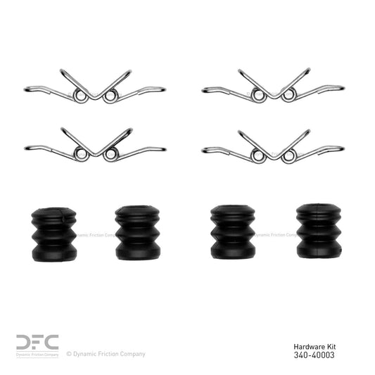 Top View of Front Disc Brake Hardware Kit DYNAMIC 340-40003