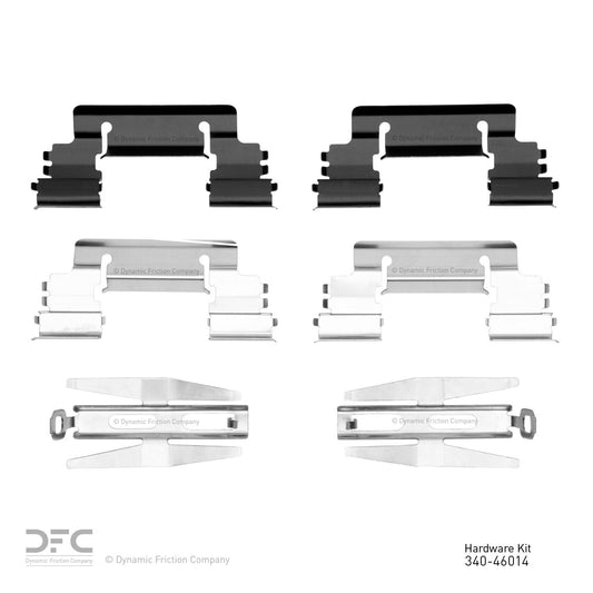 Top View of Rear Disc Brake Hardware Kit DYNAMIC 340-46014