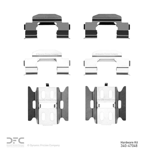 Top View of Rear Disc Brake Hardware Kit DYNAMIC 340-47048