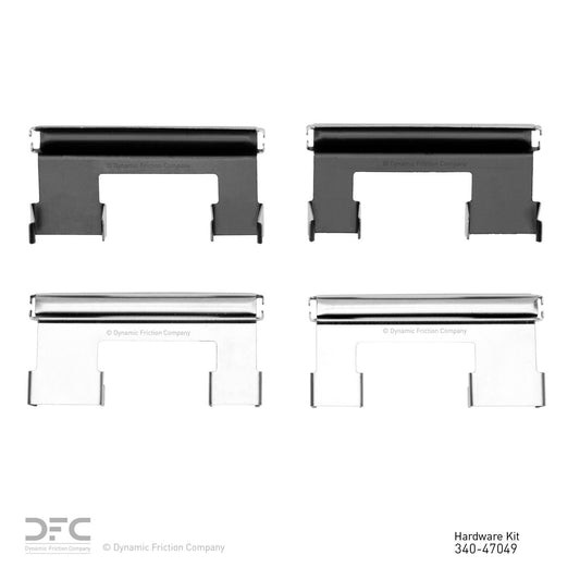 Top View of Rear Disc Brake Hardware Kit DYNAMIC 340-47049